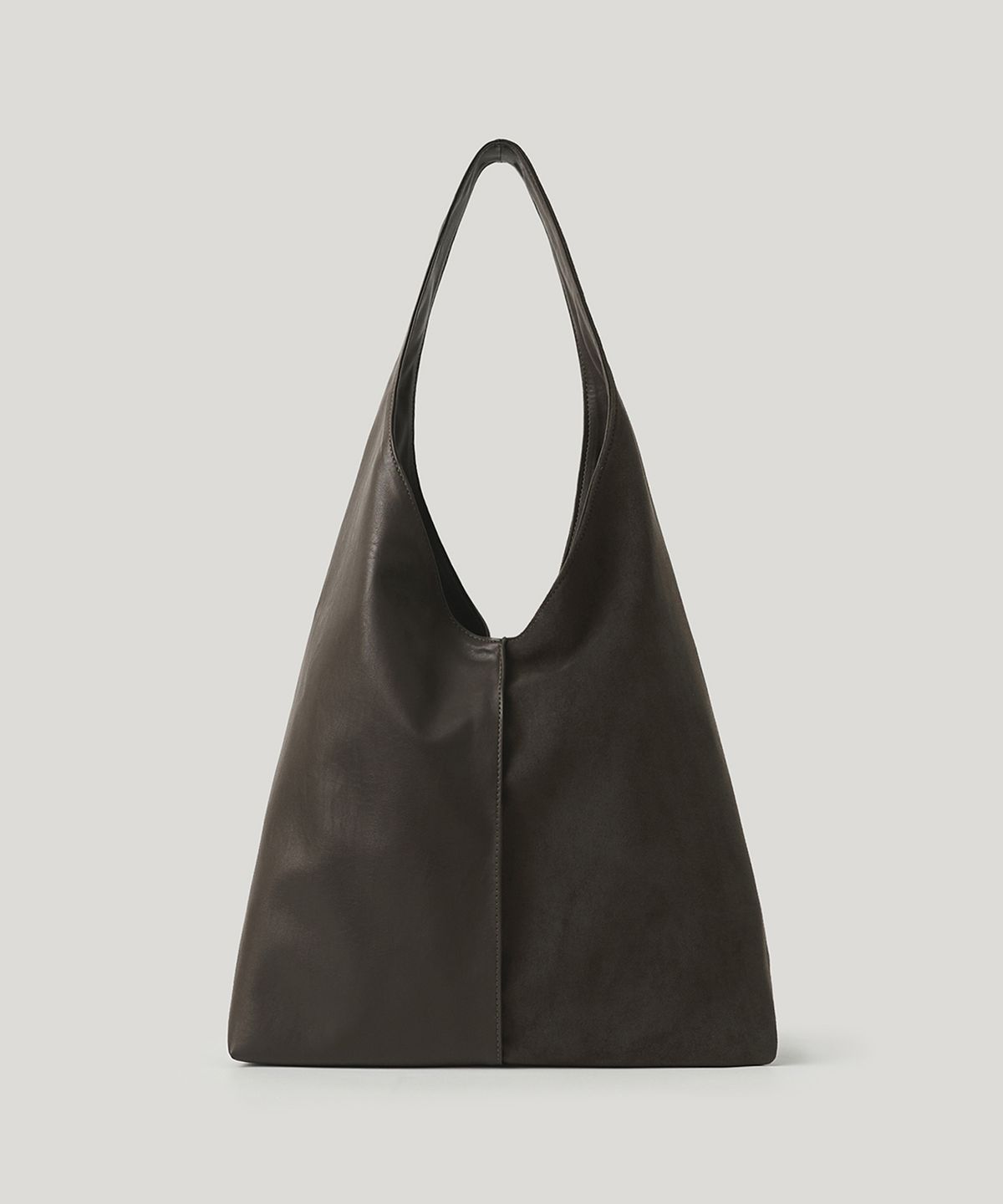 오브히(OVHEE) 라인 스웨이드 호보백 Line Suede Hobo Bag_Dark Olive