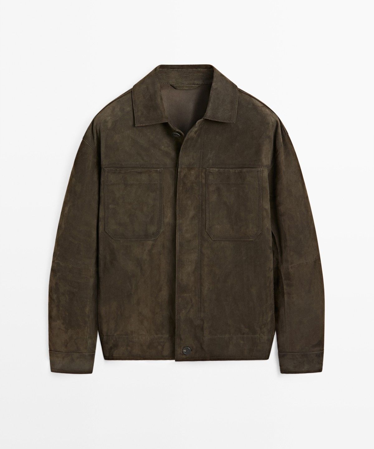 마시모두띠(MASSIMO DUTTI) 릴랙스 핏 스웨이드 레더 자켓