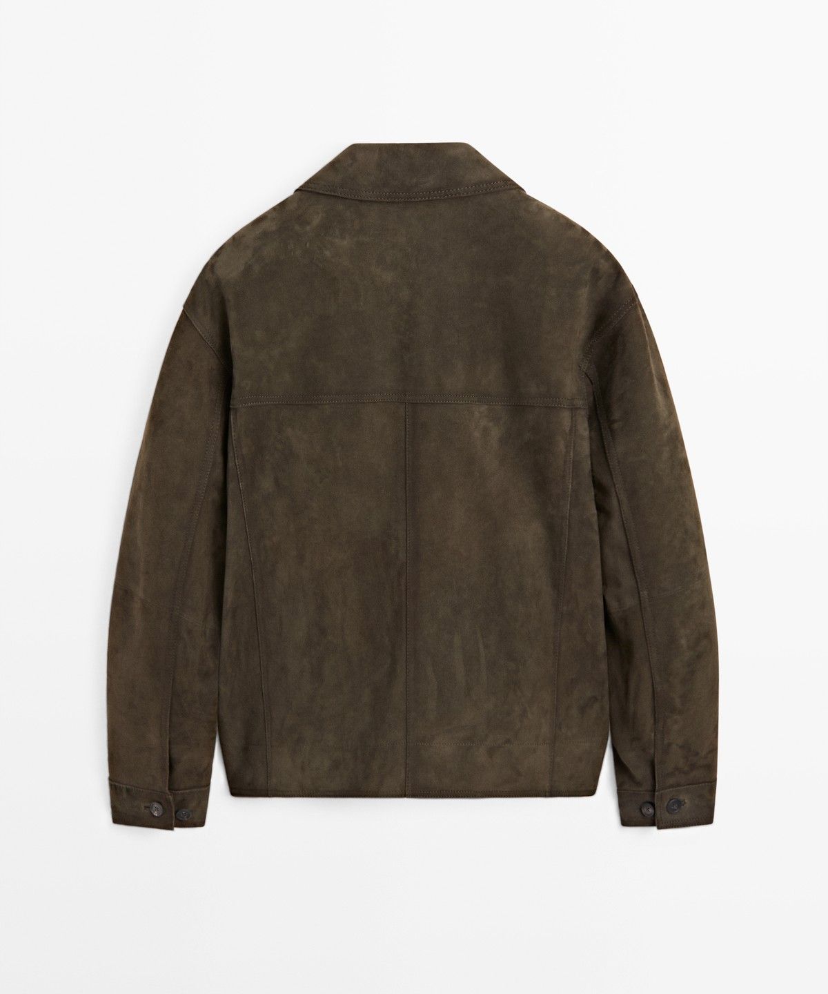 마시모두띠(MASSIMO DUTTI) 릴랙스 핏 스웨이드 레더 자켓