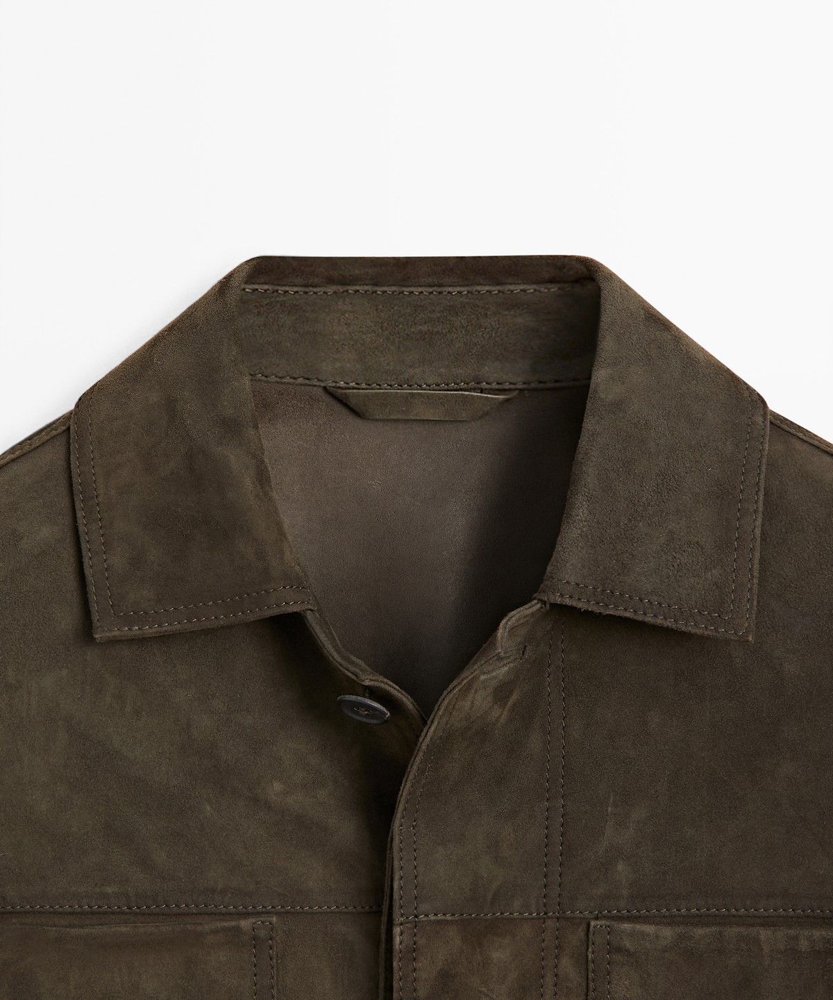 마시모두띠(MASSIMO DUTTI) 릴랙스 핏 스웨이드 레더 자켓