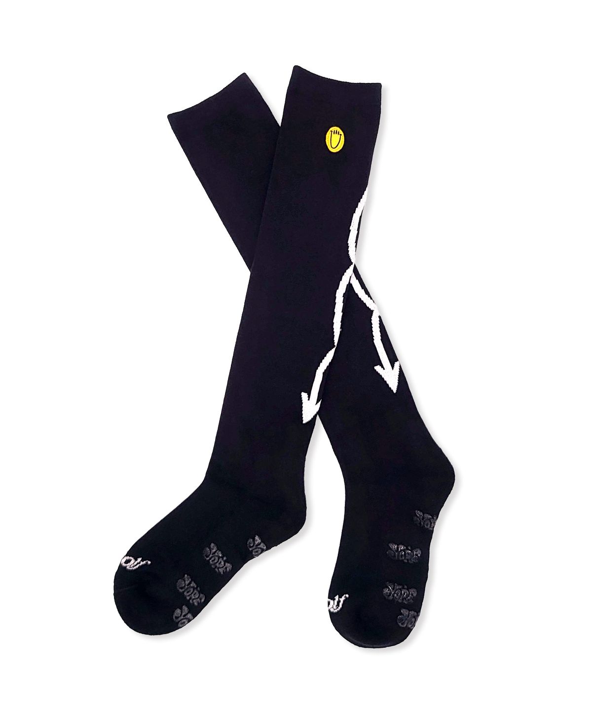욜프(YORF) YORF LONG SOCKS LOGO BLACK 롱삭스 로고 블랙