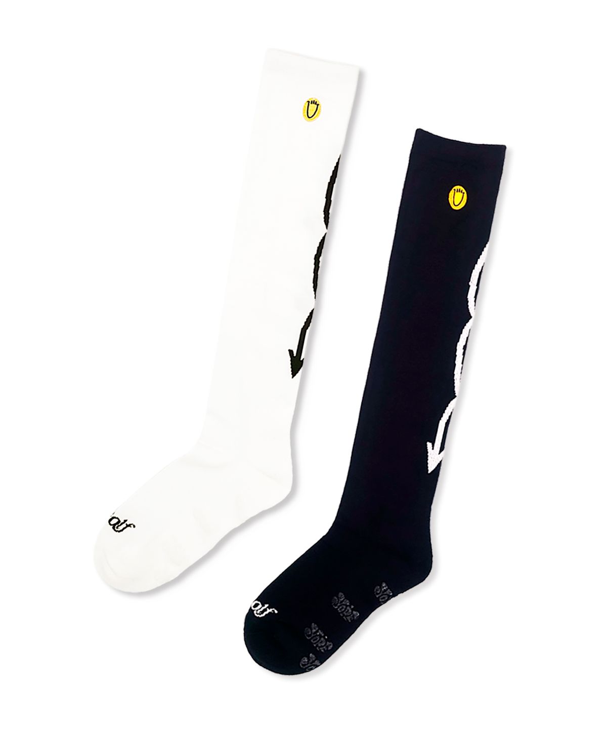 욜프(YORF) YORF LONG SOCKS LOGO BLACK 롱삭스 로고 블랙