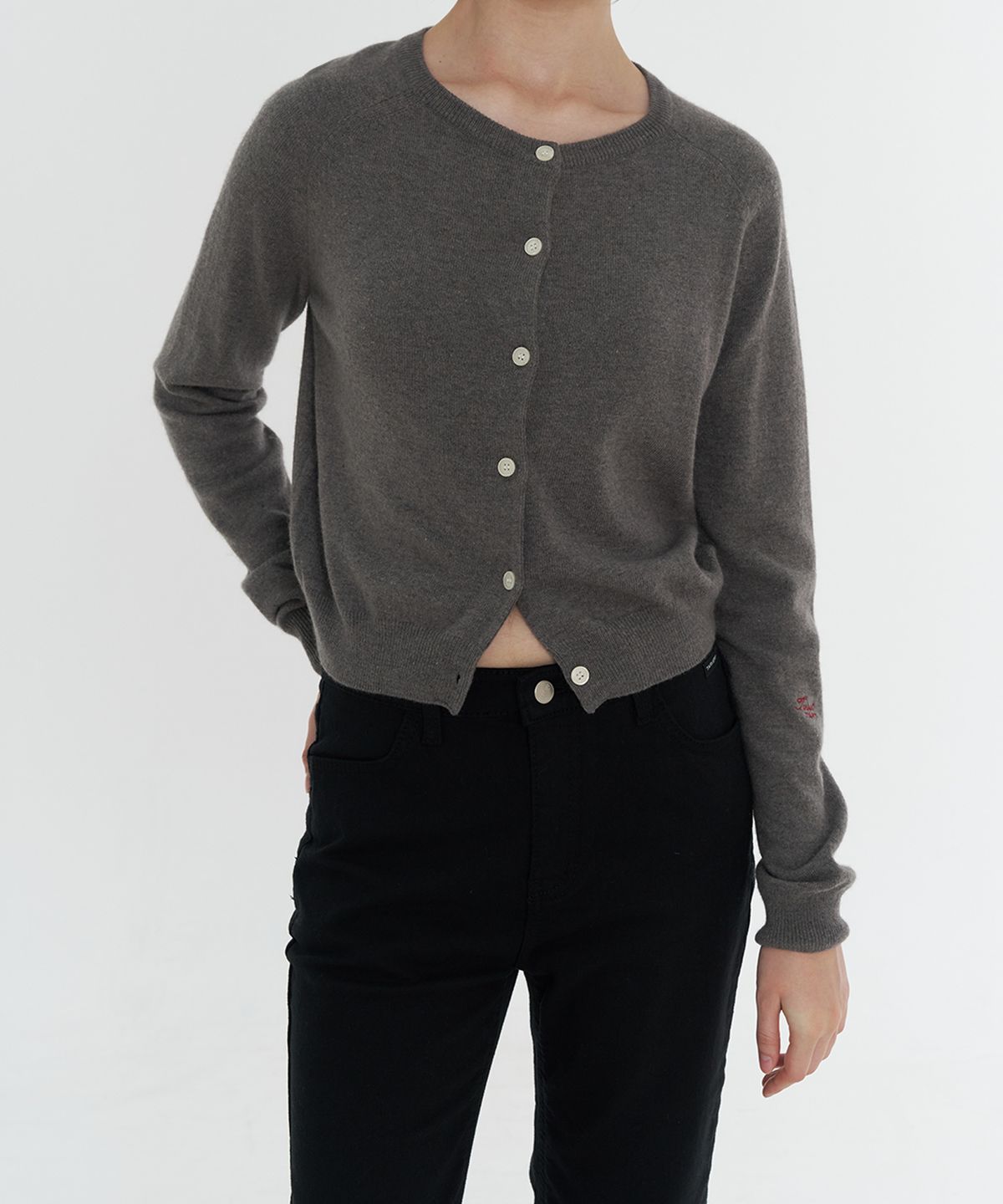 타버트(TARVERT) Tivern Wool Knit Cardigan - Charcoal