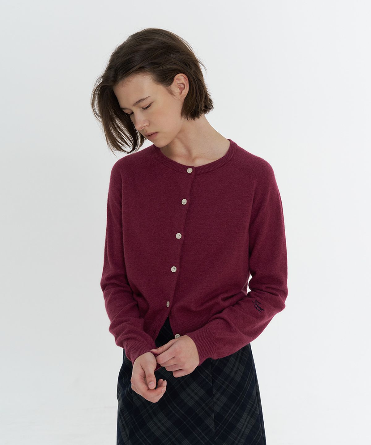 타버트(TARVERT) Tivern Wool Knit Cardigan - Grape