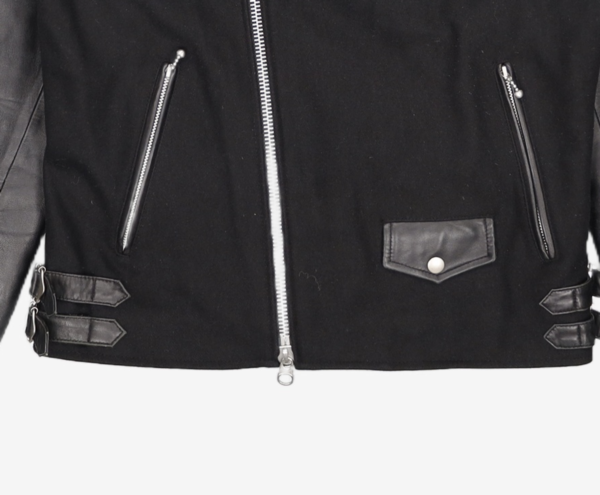 루블랑(LOUPS BLANCS) Black Chafer Stadium Rider Jacket 3