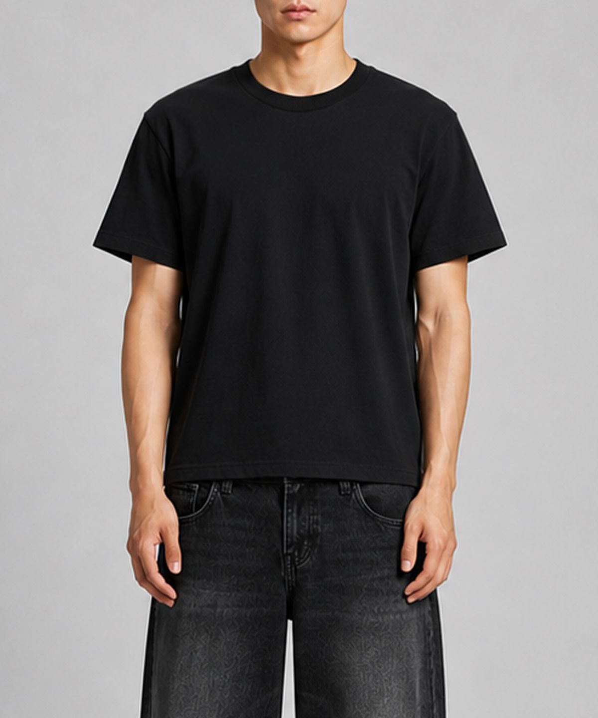 프린트스타(PRINTSTAR) 14수 7.4oz 크롭 헤비웨이트 무지 반팔 티셔츠 - 4 COLOR