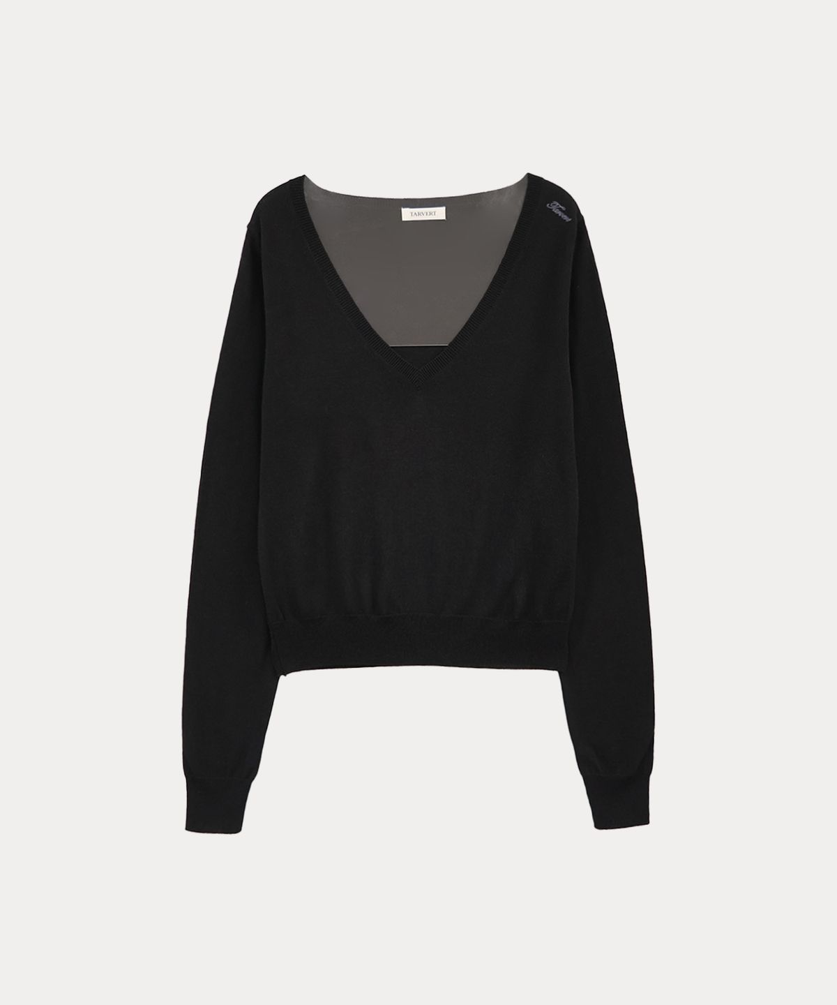 타버트(TARVERT) Untive V Neck Knit - Black