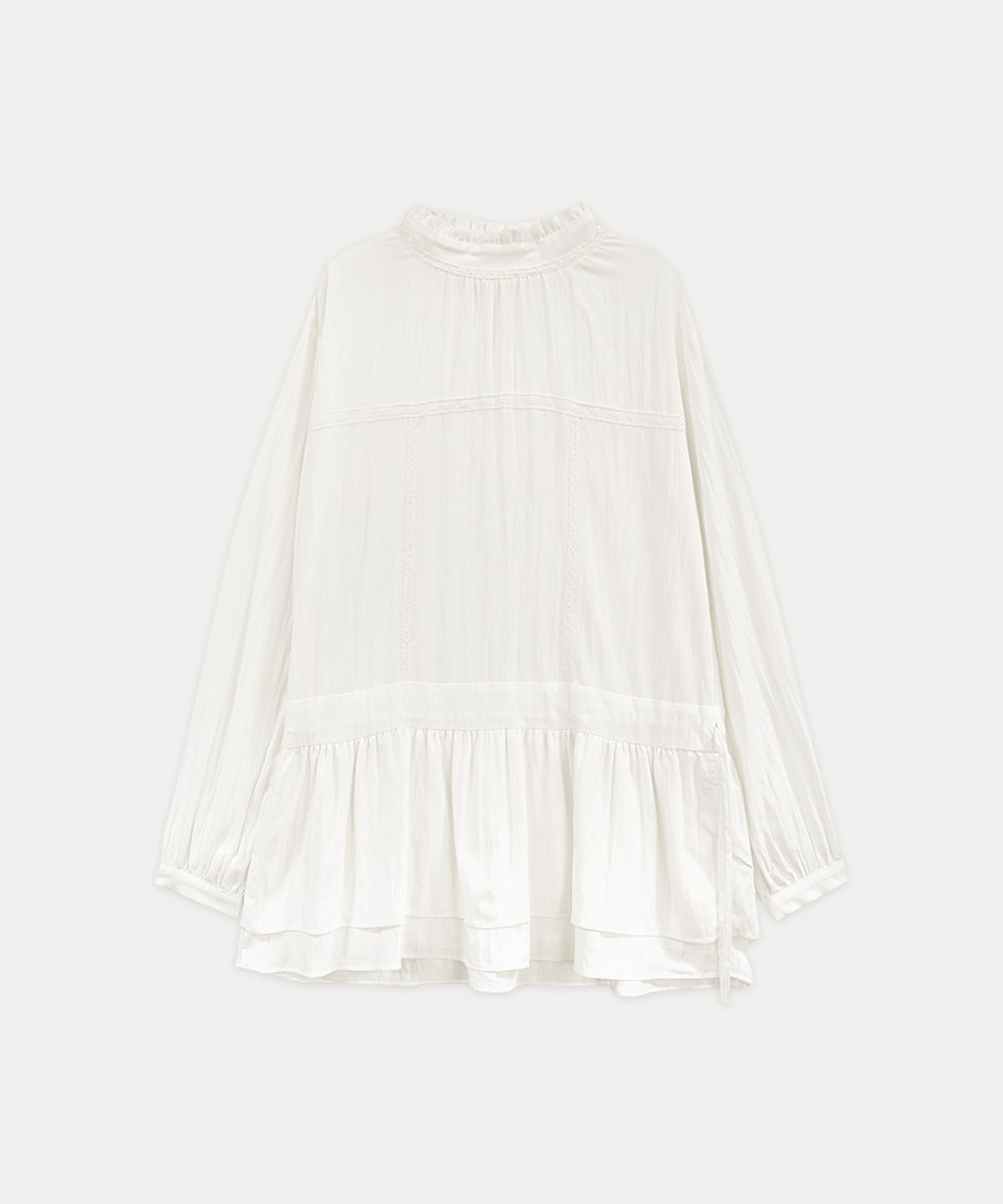 타버트(TARVERT) Miette Frill Neck Mini Dress - White