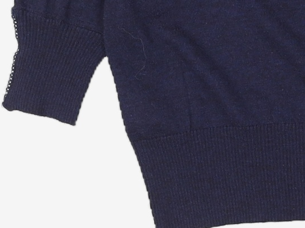 솔티페블(SALTY PEBBLE) LACE SLIT KNIT TOP [DARK NAVY] FREE