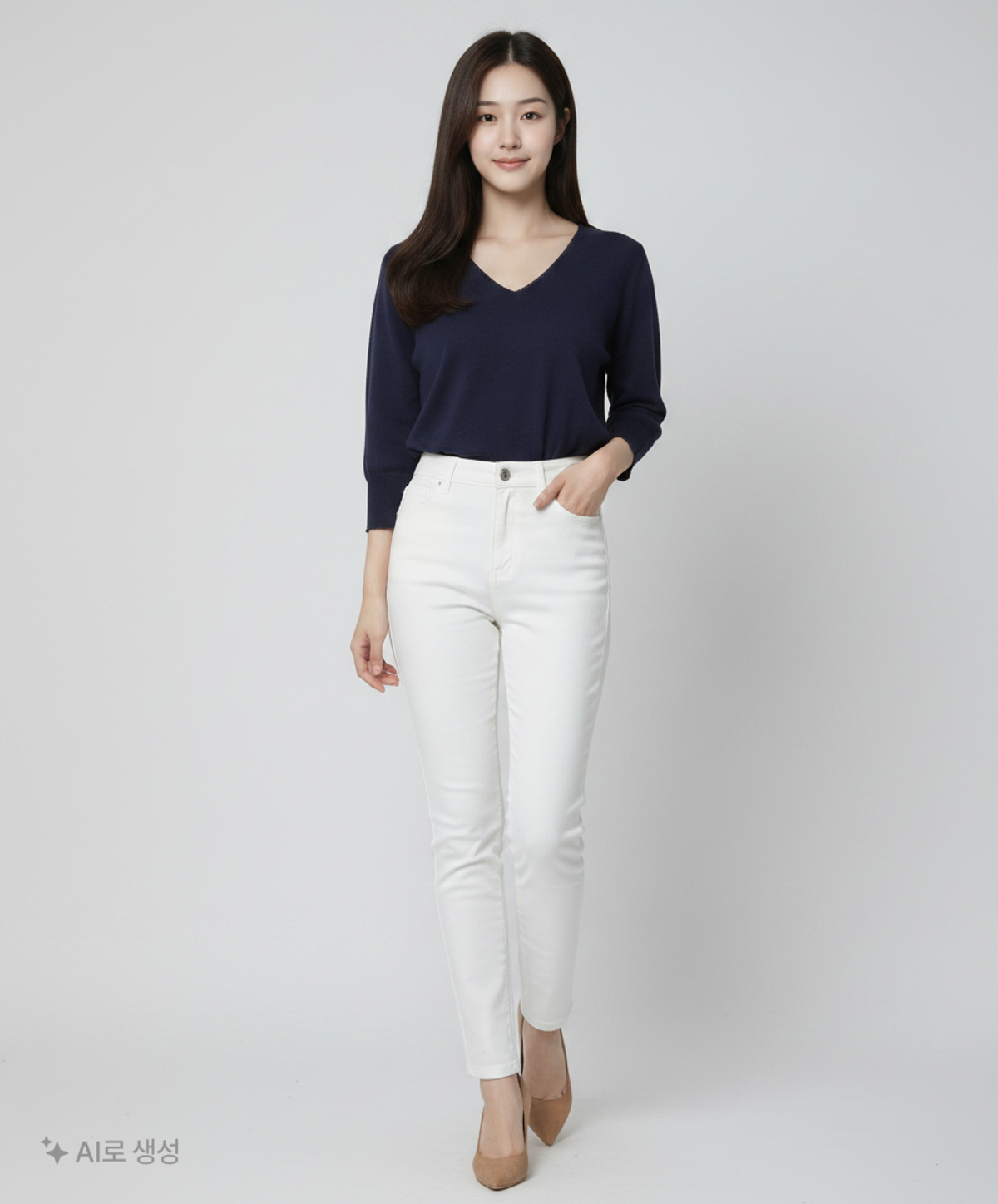 솔티페블(SALTY PEBBLE) LACE SLIT KNIT TOP [DARK NAVY] FREE