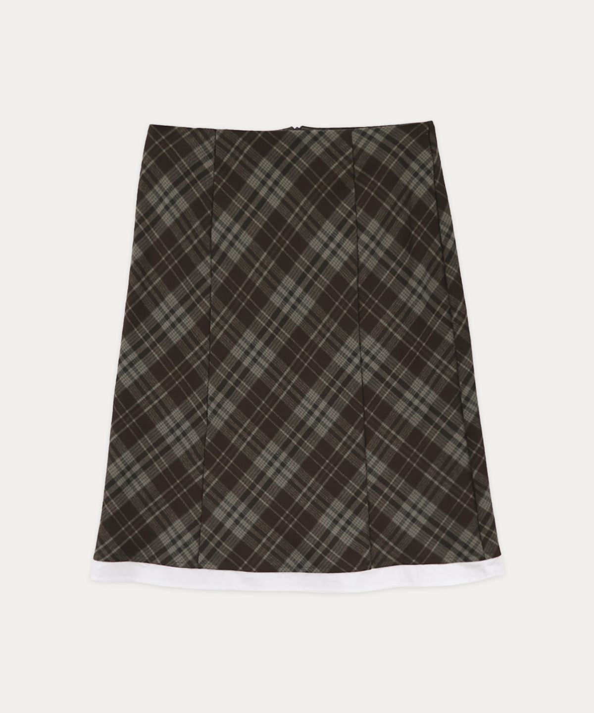 타버트(TARVERT) Duze Check Midi Skirt - Brown