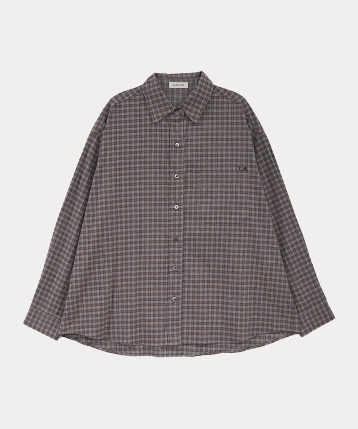 타버트(TARVERT) Tove Check Shirt - Burgundy