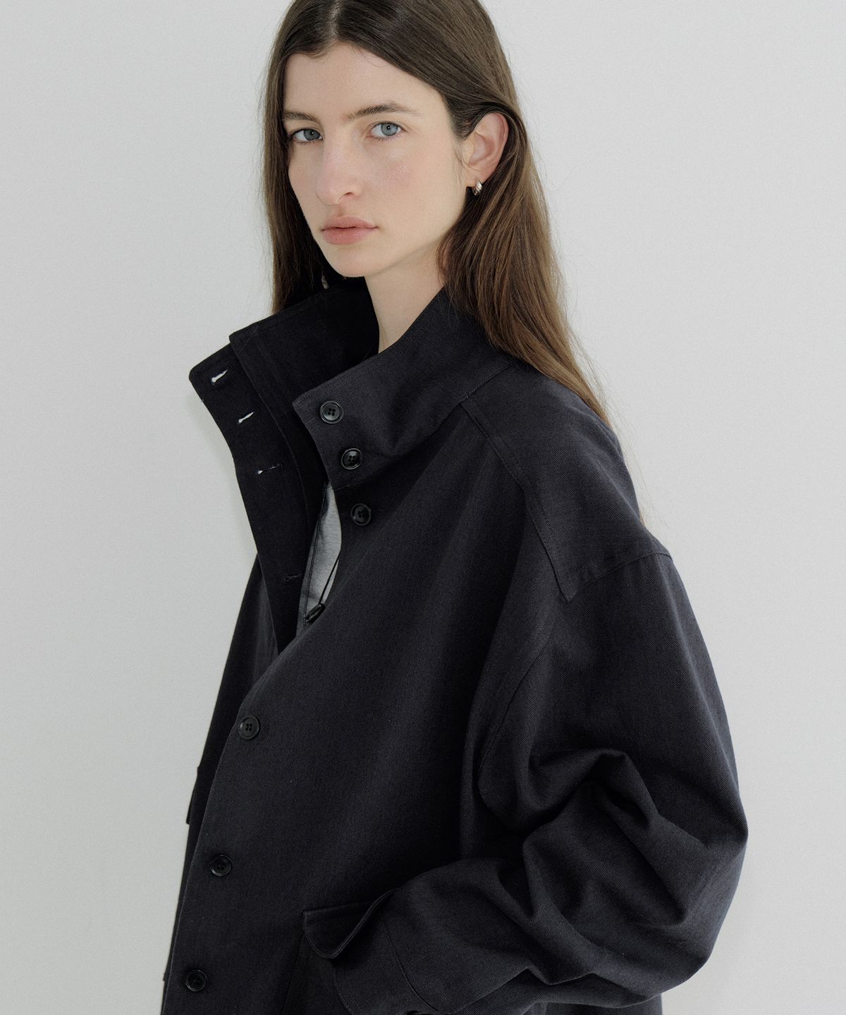 아워코모스(OURCOMOS) high-neck work jacket (navy) orc 6124