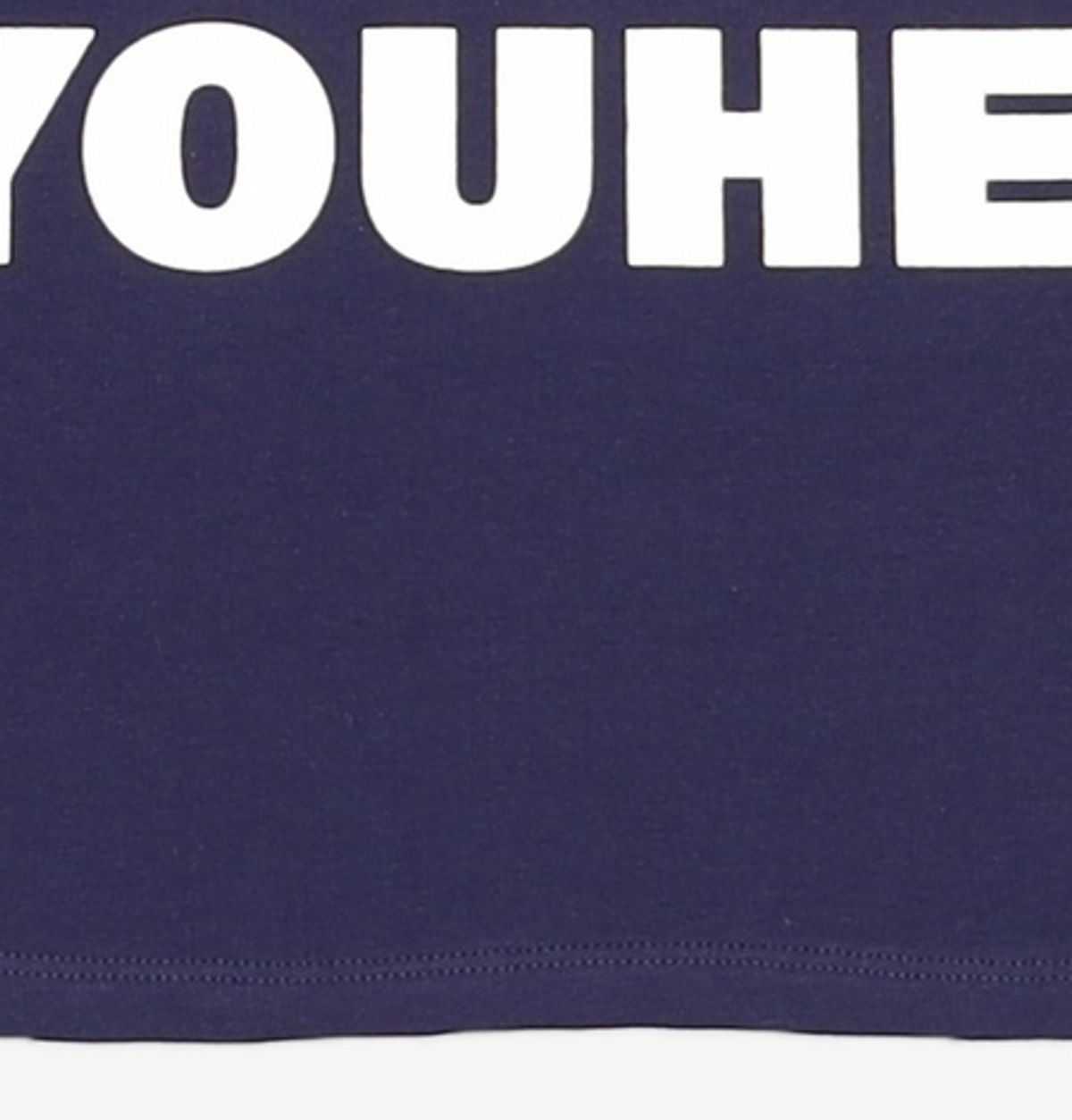 유희(YOUHEE) LETTERING T-SHIRT NAVY FREE