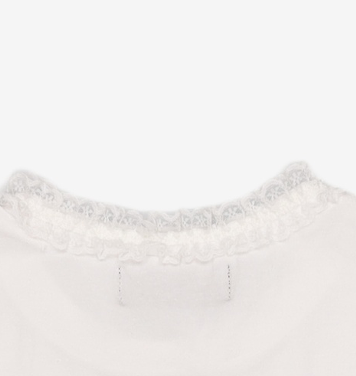 유희(YOUHEE) LACE LETTERING BABY T-SHIRTS WHITE FREE