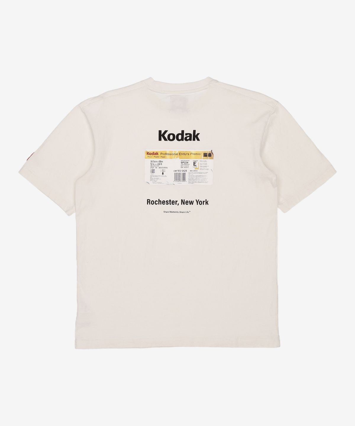 코닥(KODAK) 메일러 오버사이즈 반팔티셔츠 WHITE S