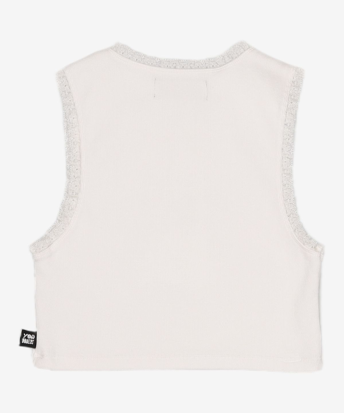 유희(YOUHEE) LOGO LACE SLEEVELESS WHITE FREE
