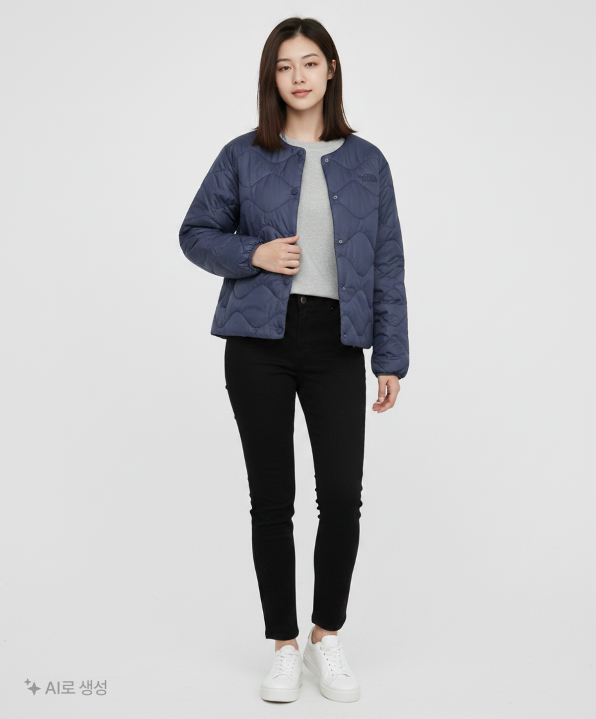 노스페이스(THE NORTH FACE) NJ3NR81K 화이트라벨 여성 플로우 히트 자켓 NAVY L