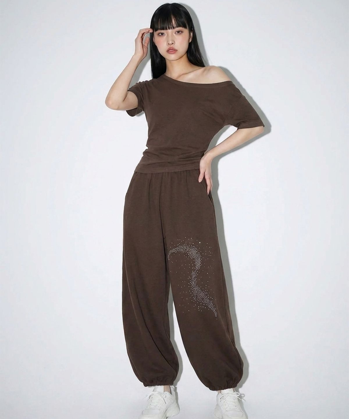본슬리피(BORN SLIPPY) Future Wave Balloon Soft Pants (Brown)