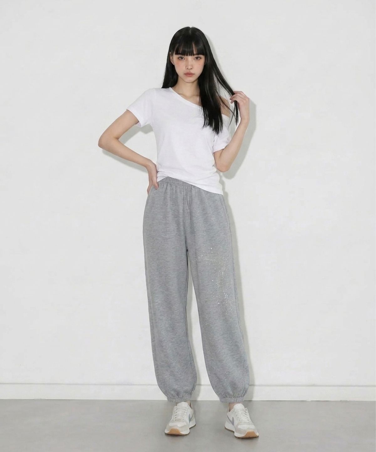 본슬리피(BORN SLIPPY) Future Wave Balloon Soft Pants (Melange Gray)