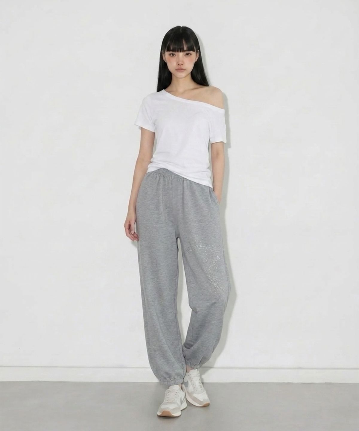 본슬리피(BORN SLIPPY) Future Wave Balloon Soft Pants (Melange Gray)