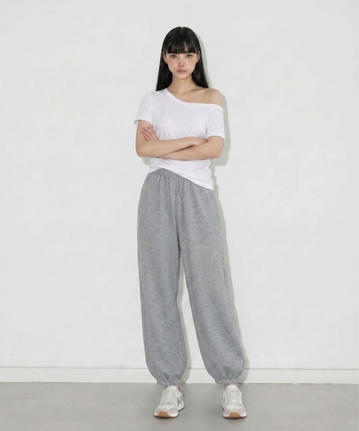 본슬리피(BORN SLIPPY) Future Wave Balloon Soft Pants (Melange Gray)