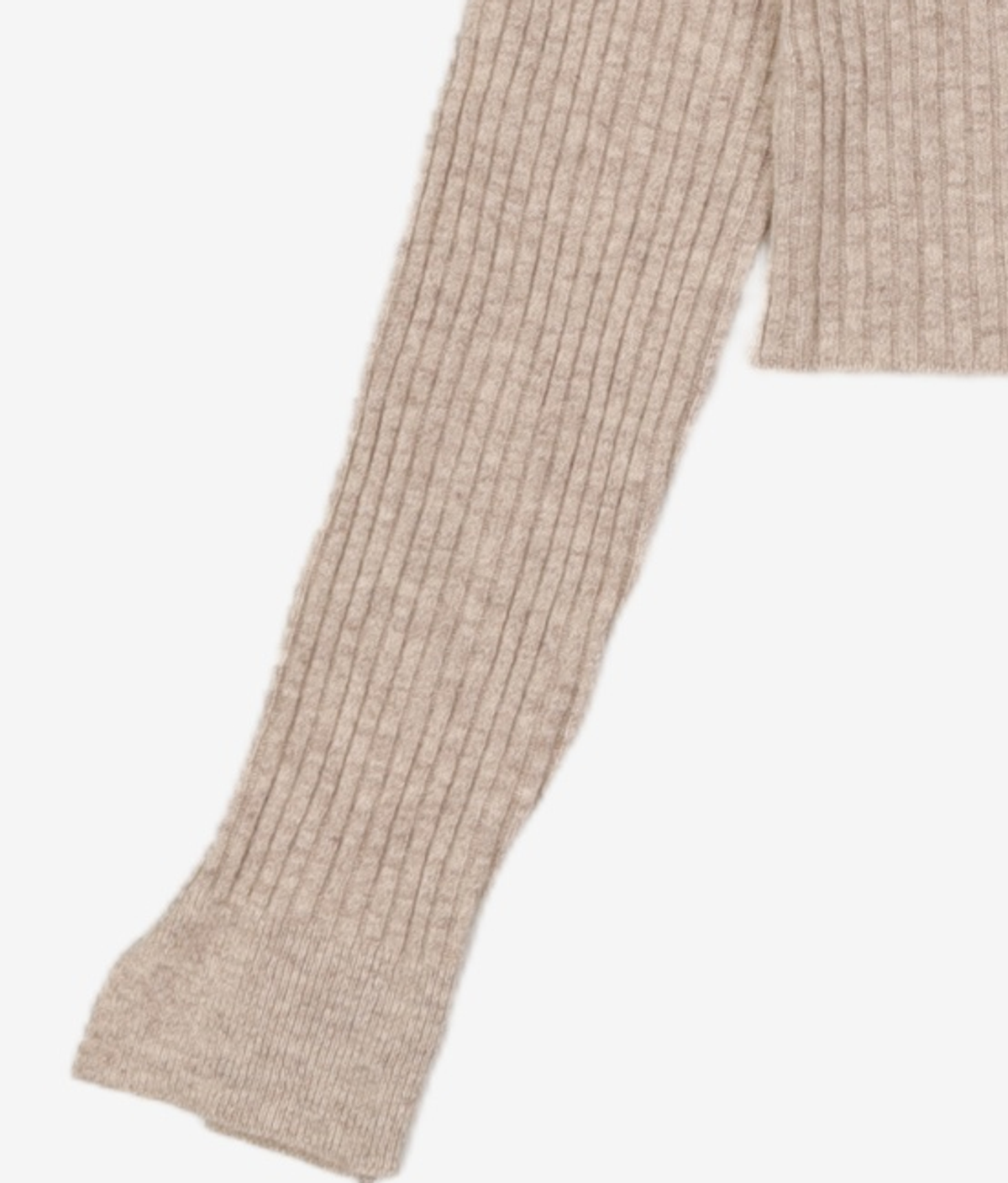 우알롱(WOOALONG) Signature slim basic crop cardigan - OAT MEAL S