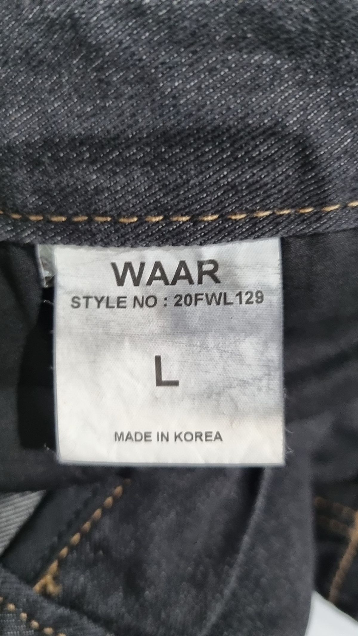 와르(WAAR) 청/데님 팬츠 L