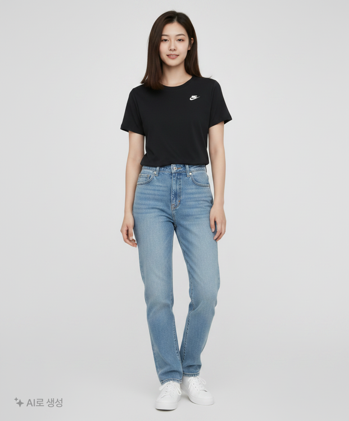 나이키(NIKE) 스포츠웨어 클럽 에센셜 티셔츠 W - 블랙:화이트 / DX7903-010 L