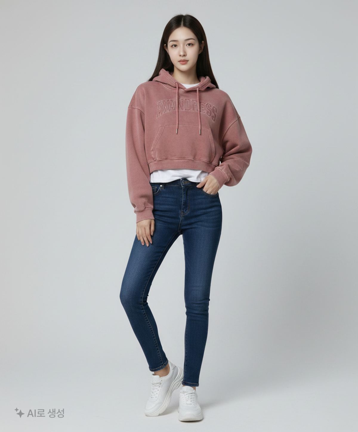 어반드레스(AVANDRESS) Pigment Felt Crop Hoody - 3COL M