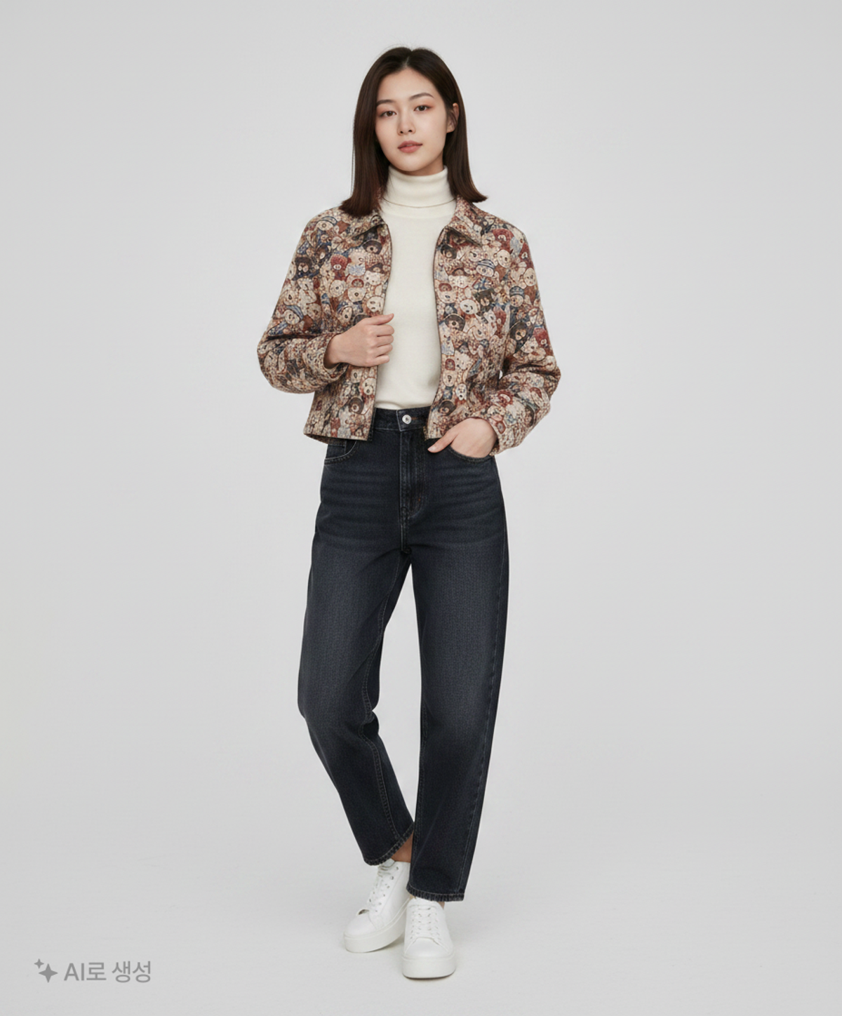 오디너리 홀리데이(ORDINARY HOLIDAY) 자카드집업점퍼 JACQUARD ZIP-UP JUMPER FREE