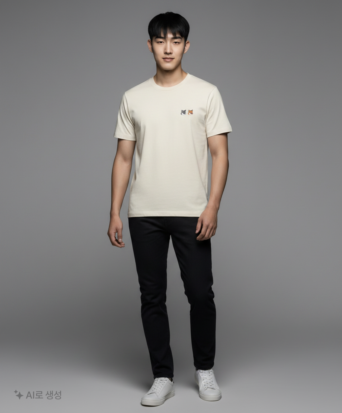 메종 키츠네(MAISON KITSUNE) 22SS 폭스 헤드 티셔츠 BU00103KJ0008 L