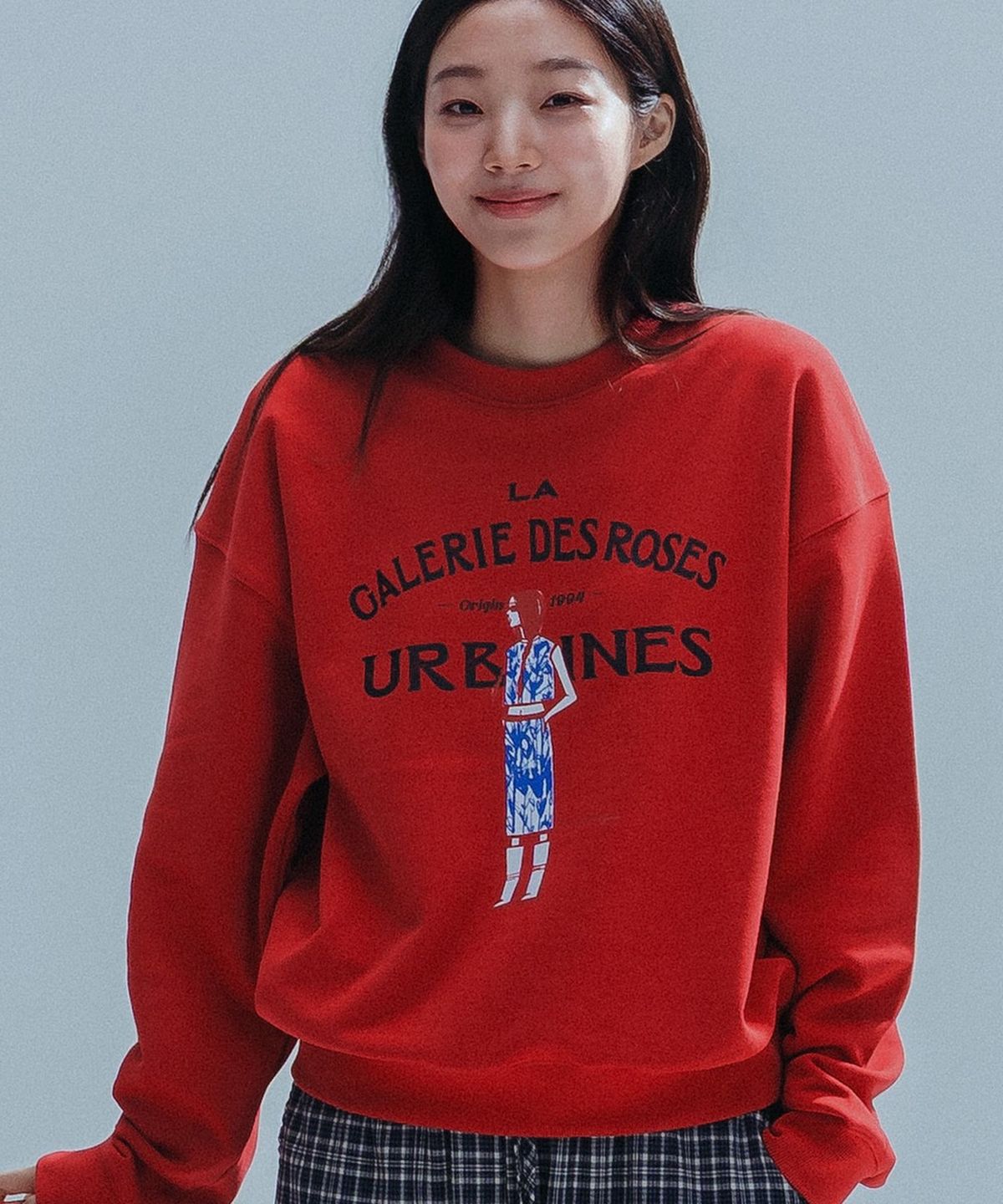 앤하츠(ANNEHEARTS) French Muse Artwork Sweatshirt_RED