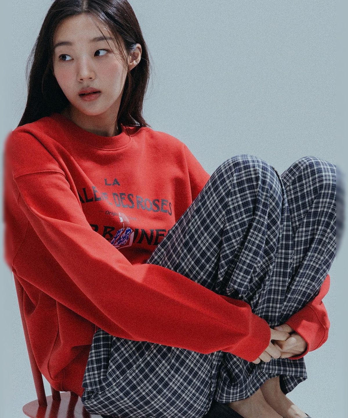 앤하츠(ANNEHEARTS) French Muse Artwork Sweatshirt_RED