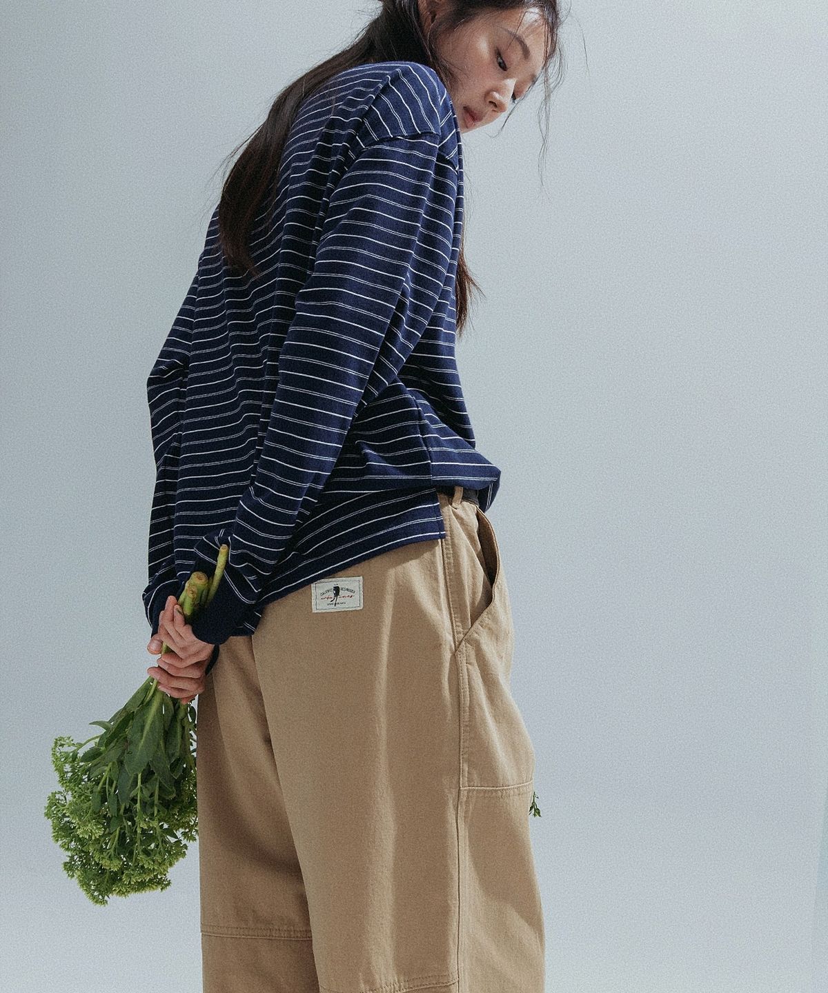 앤하츠(ANNEHEARTS) Panel Detail Wide Pants_BEIGE