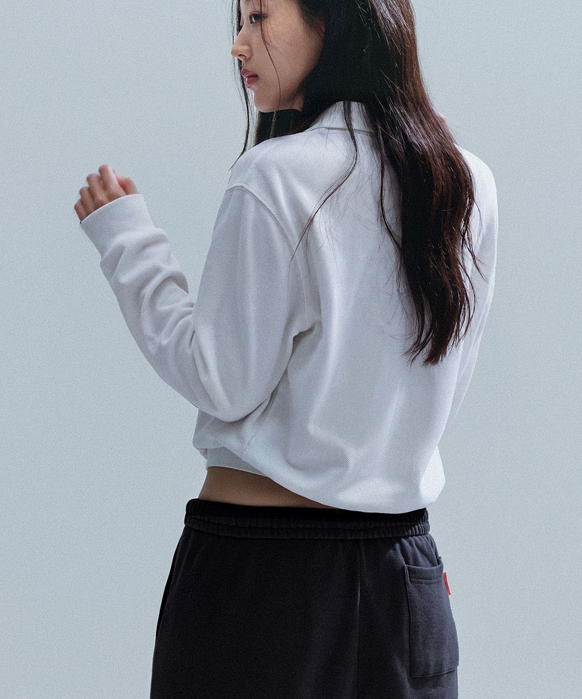 앤하츠(ANNEHEARTS) Wide String 2WAYS Sweatpants_BLACK