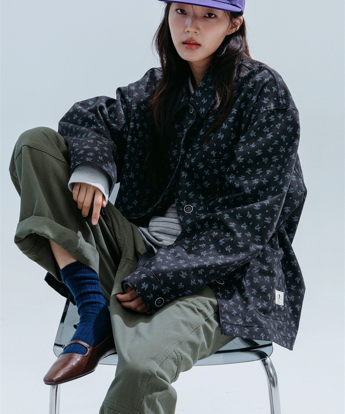 앤하츠(ANNEHEARTS) Panel Detail Wide Pants_KHAKI
