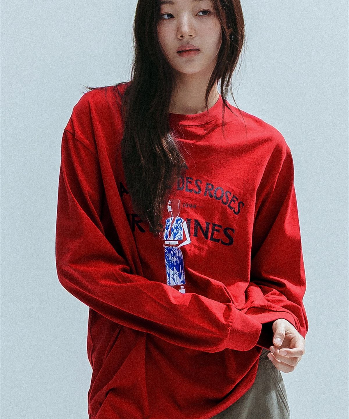 앤하츠(ANNEHEARTS) French Muse Artwork Long Sleeve_RED