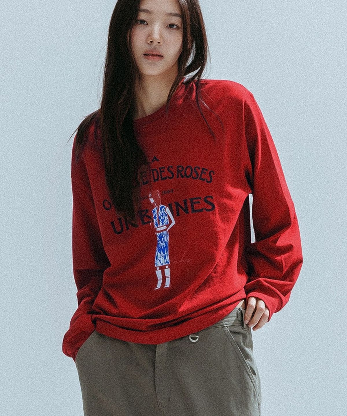 앤하츠(ANNEHEARTS) French Muse Artwork Long Sleeve_RED