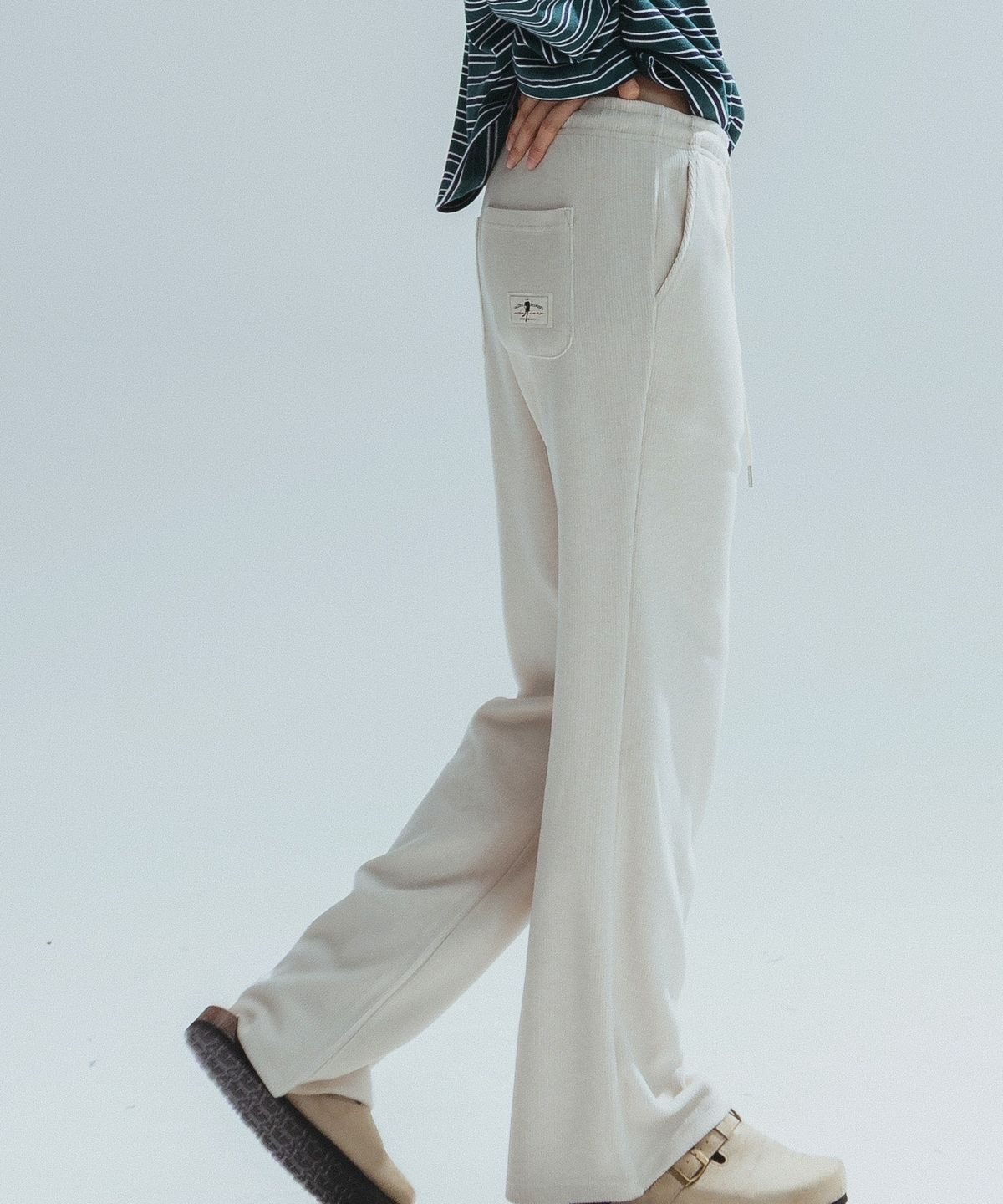 앤하츠(ANNEHEARTS) Soft Knit Wide Easy Pants_OATMEAL