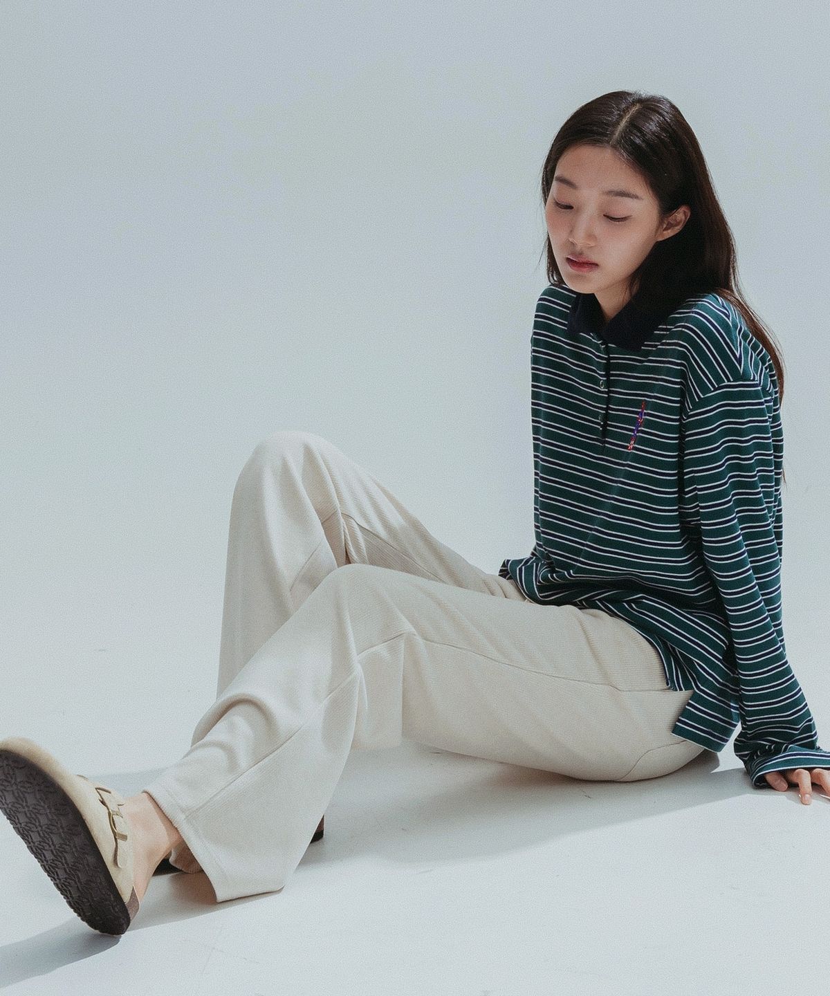 앤하츠(ANNEHEARTS) Soft Knit Wide Easy Pants_OATMEAL