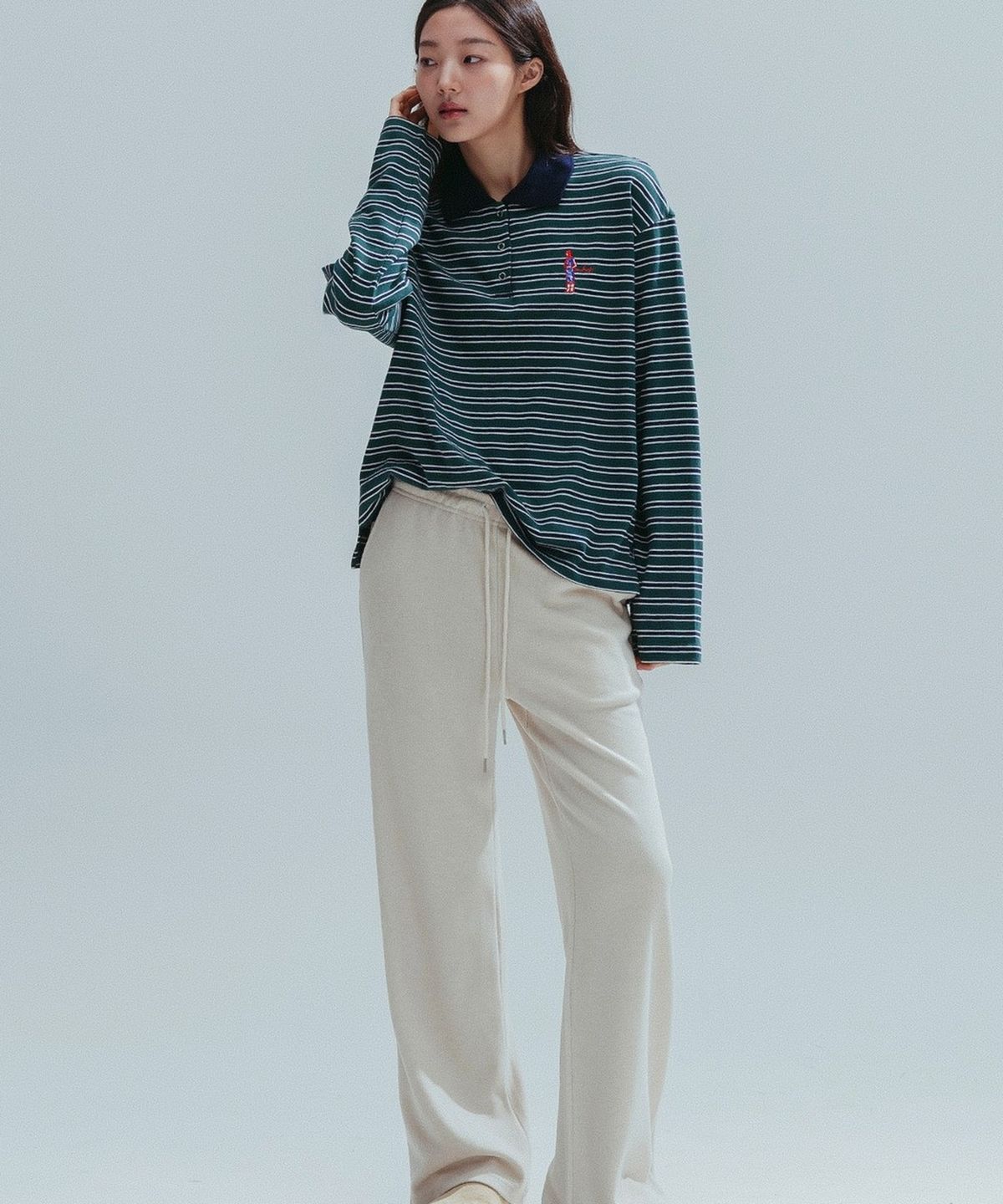 앤하츠(ANNEHEARTS) Soft Knit Wide Easy Pants_OATMEAL