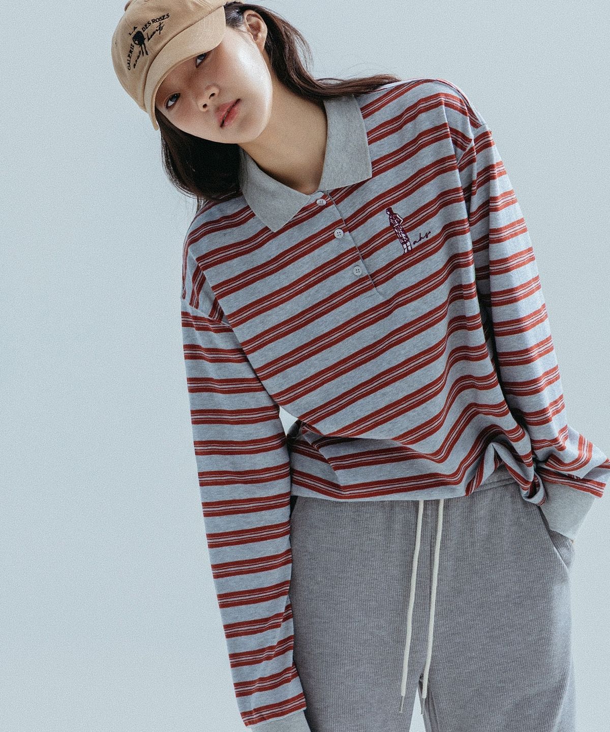 앤하츠(ANNEHEARTS) Soft Knit Wide Easy Pants_MELANGE
