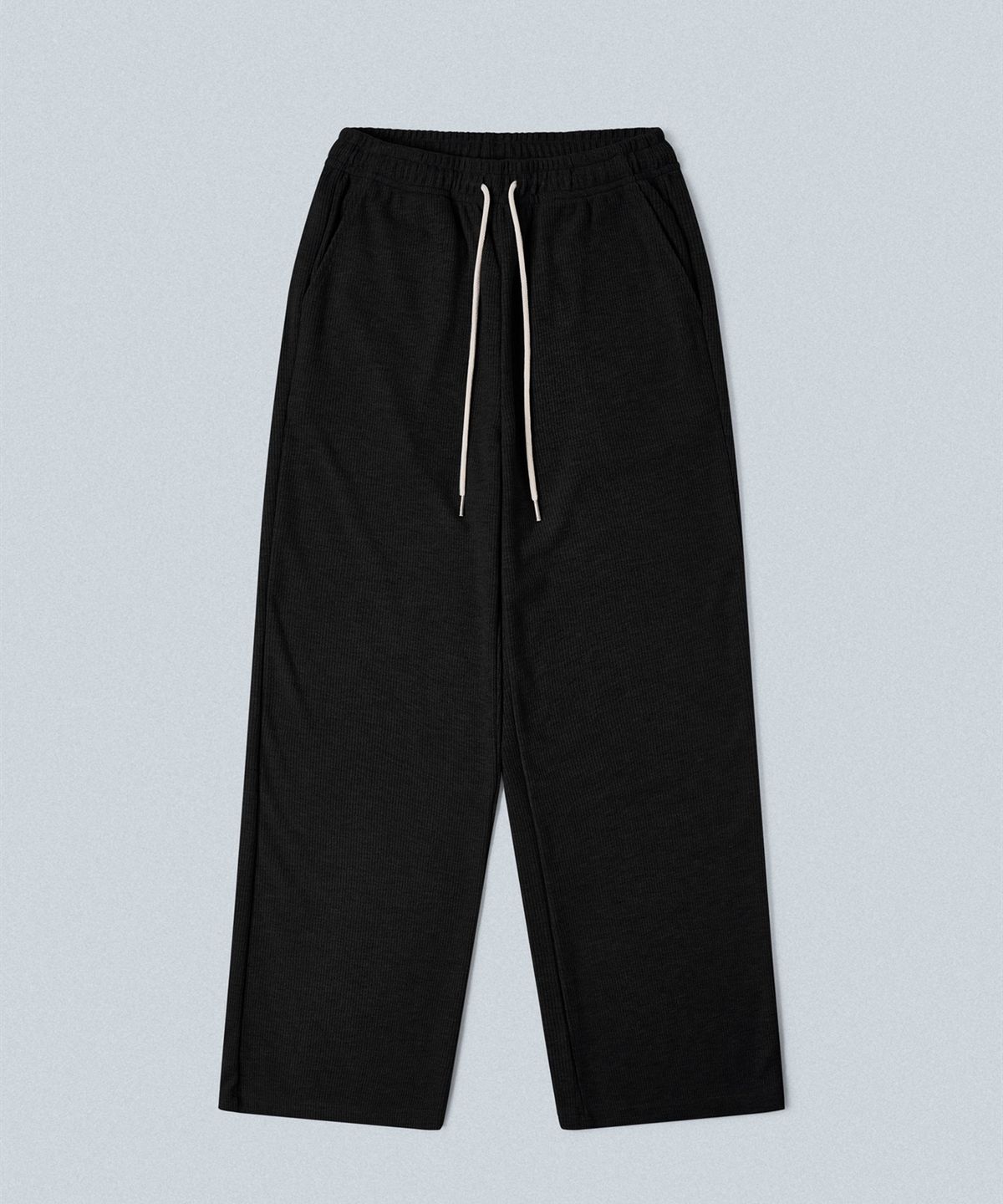 앤하츠(ANNEHEARTS) Soft Knit Wide Easy Pants_BLACK