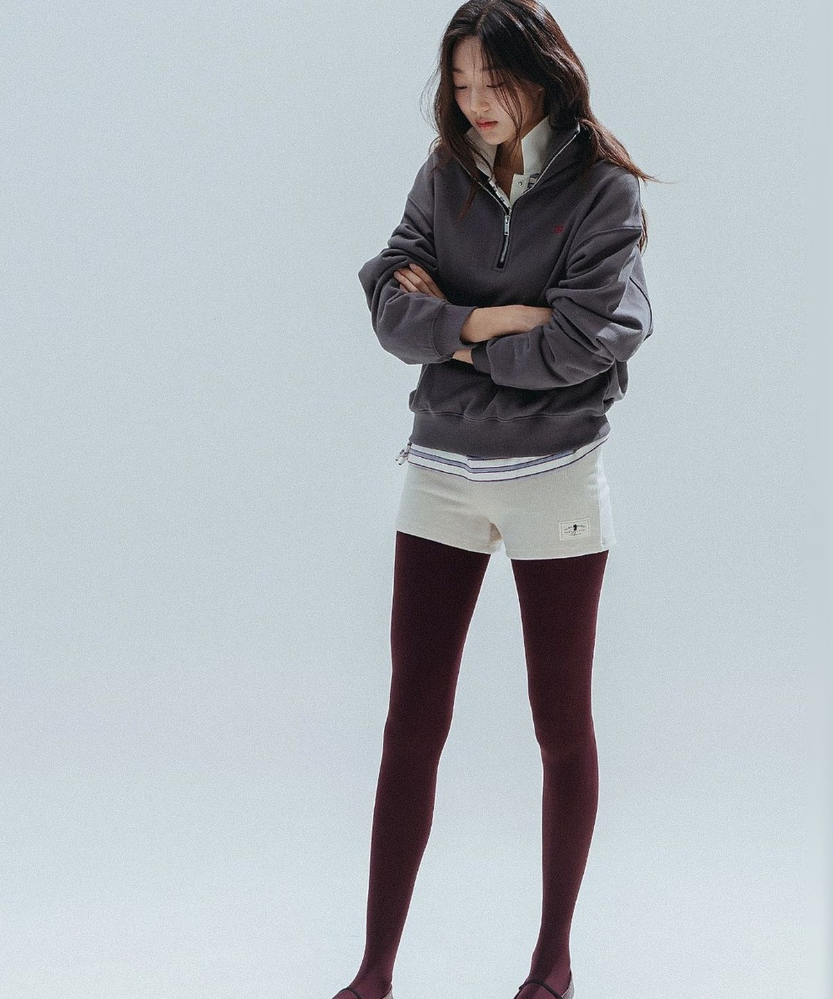 앤하츠(ANNEHEARTS) Soft Knit Easy Short Pants_OATMEAL