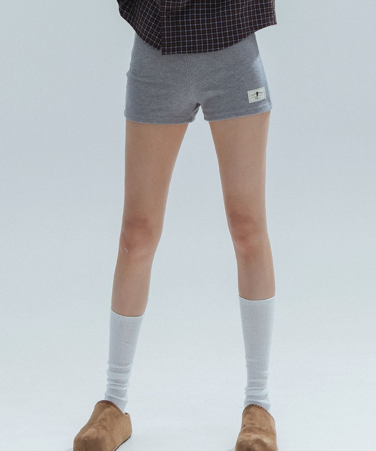 앤하츠(ANNEHEARTS) Soft Knit Easy Short Pants_MELANGE