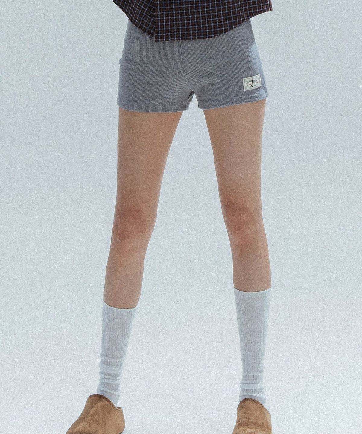 앤하츠(ANNEHEARTS) Soft Knit Easy Short Pants_MELANGE