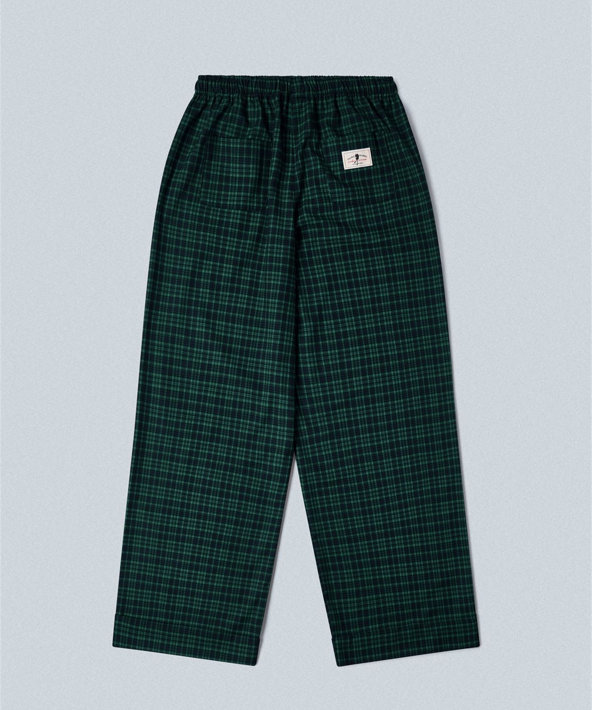 앤하츠(ANNEHEARTS) Glen Check Wide Easy Pants_GREEN