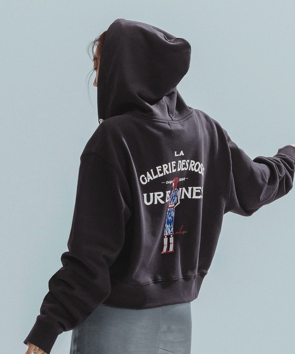 앤하츠(ANNEHEARTS) French Muse Zip-Up Hoodie_CHARCOAL