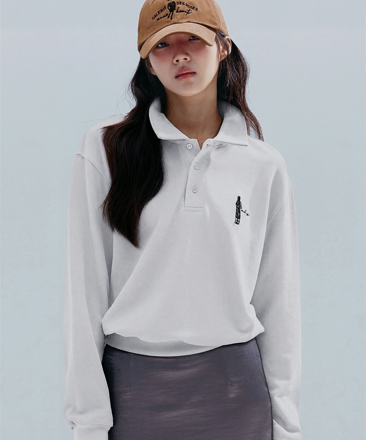 앤하츠(ANNEHEARTS) Color Block PK Sweatshirt_IVORY